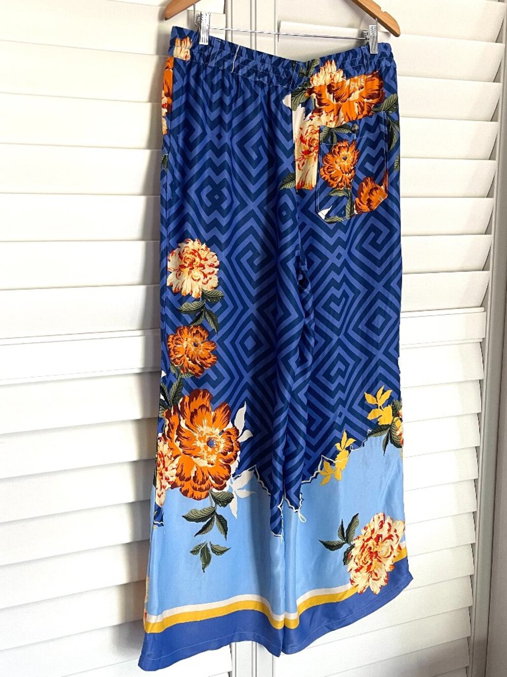 *NWT* Maeve Tropical Straight Leg Pull on Silk Pants Size Large Anthropologie - Picture 10 of 14